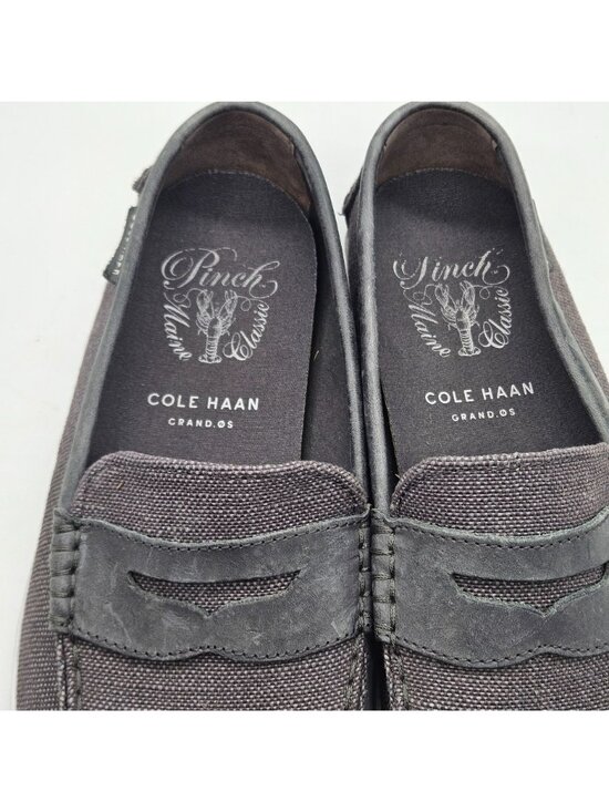 Cole Haan Mens Grey Canvas Leather Penny Loafers Slip-On Shoes Size 11.5M C25710 main image 8